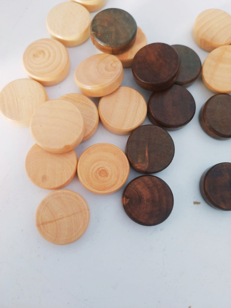Puluri din lemn pentru jocul de table - 25mm - Imperfect [2]