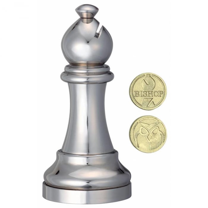 Puzzle – Cast Chess Bishop- Silver Huzzle reduceri cadouri de Mos Nicolae & Mos Crăciun 2021