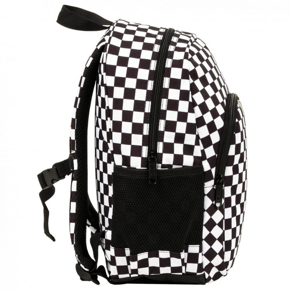 Rucsac BackUp  Model Tablă de ȘAH, 34x26x14 cm, Negru/Alb [2]