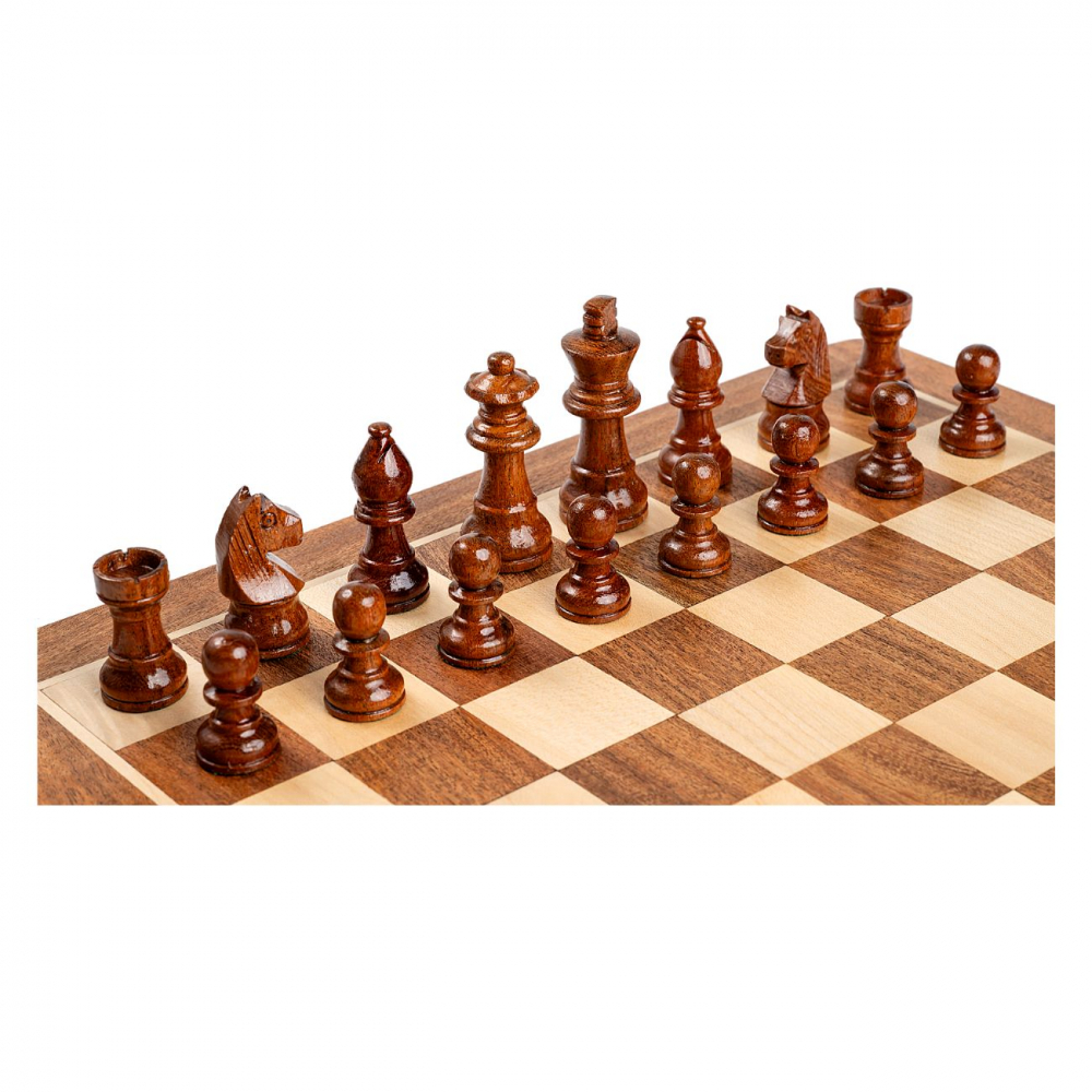 Sah magnetic lemn India, 25,5 x 25,5 cm [3]