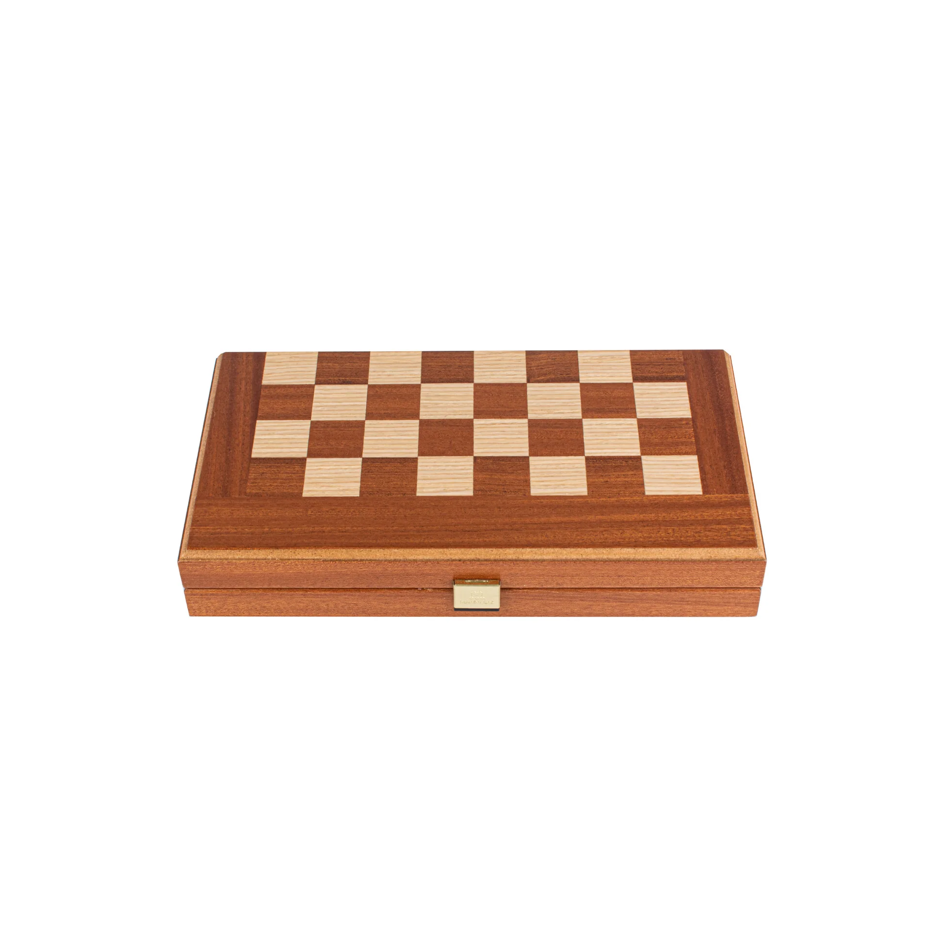 Set de șah, table și dame 3 în 1 din lemn de mahon realizat manual 30 x 17 [4]