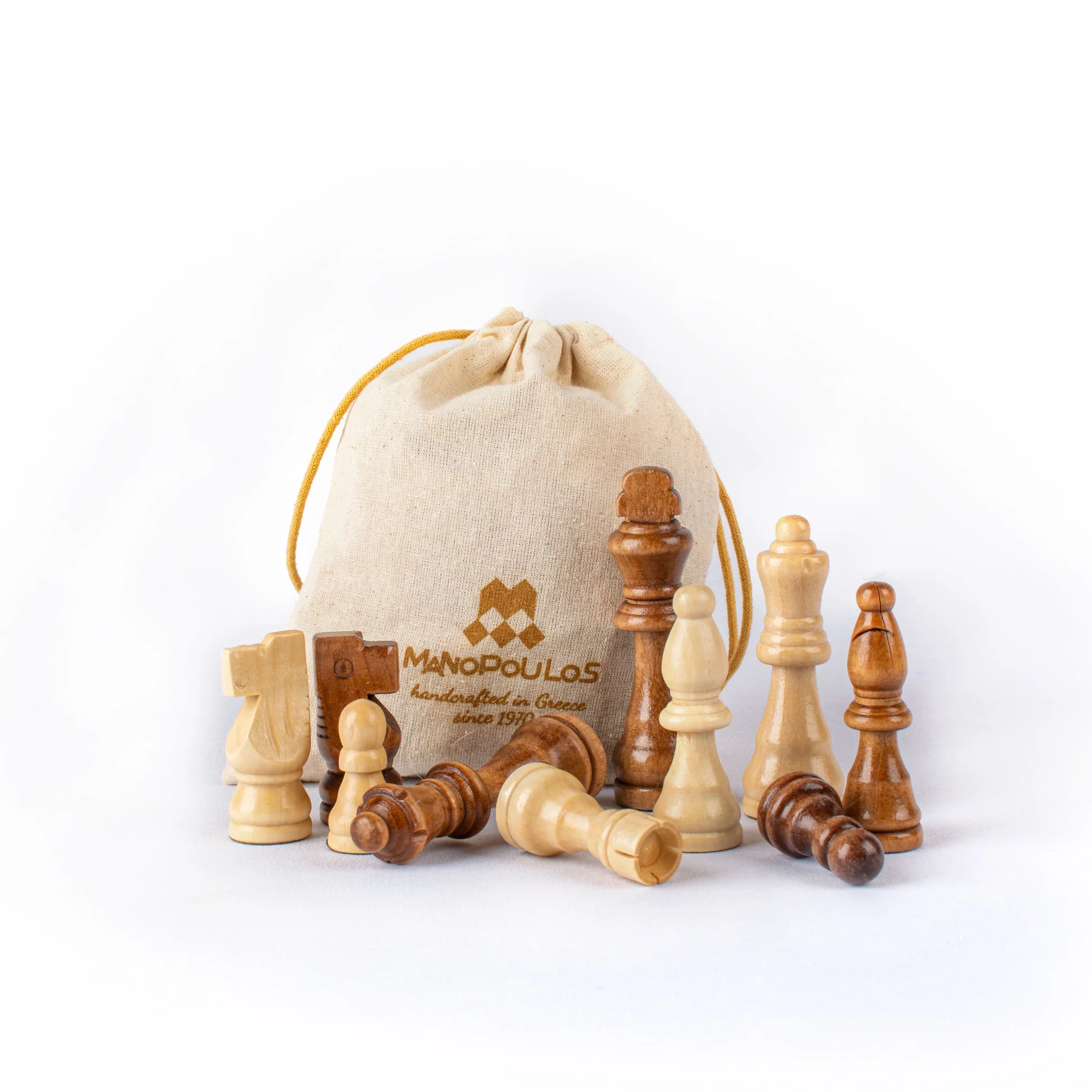 Set de șah, table și dame 3 în 1 din lemn de mahon realizat manual 38 x 20 [4]