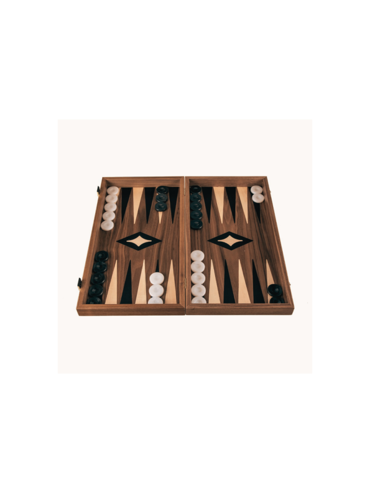 Set de șah, table și dame 3 în 1 din lemn de nuc realizat manual- Imperfect [4]