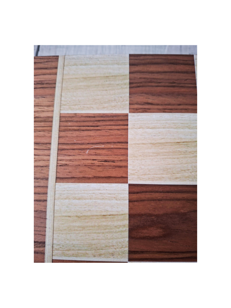 Set de șah, table și dame 3 în 1 din lemn de nuc realizat manual- Imperfect [3]