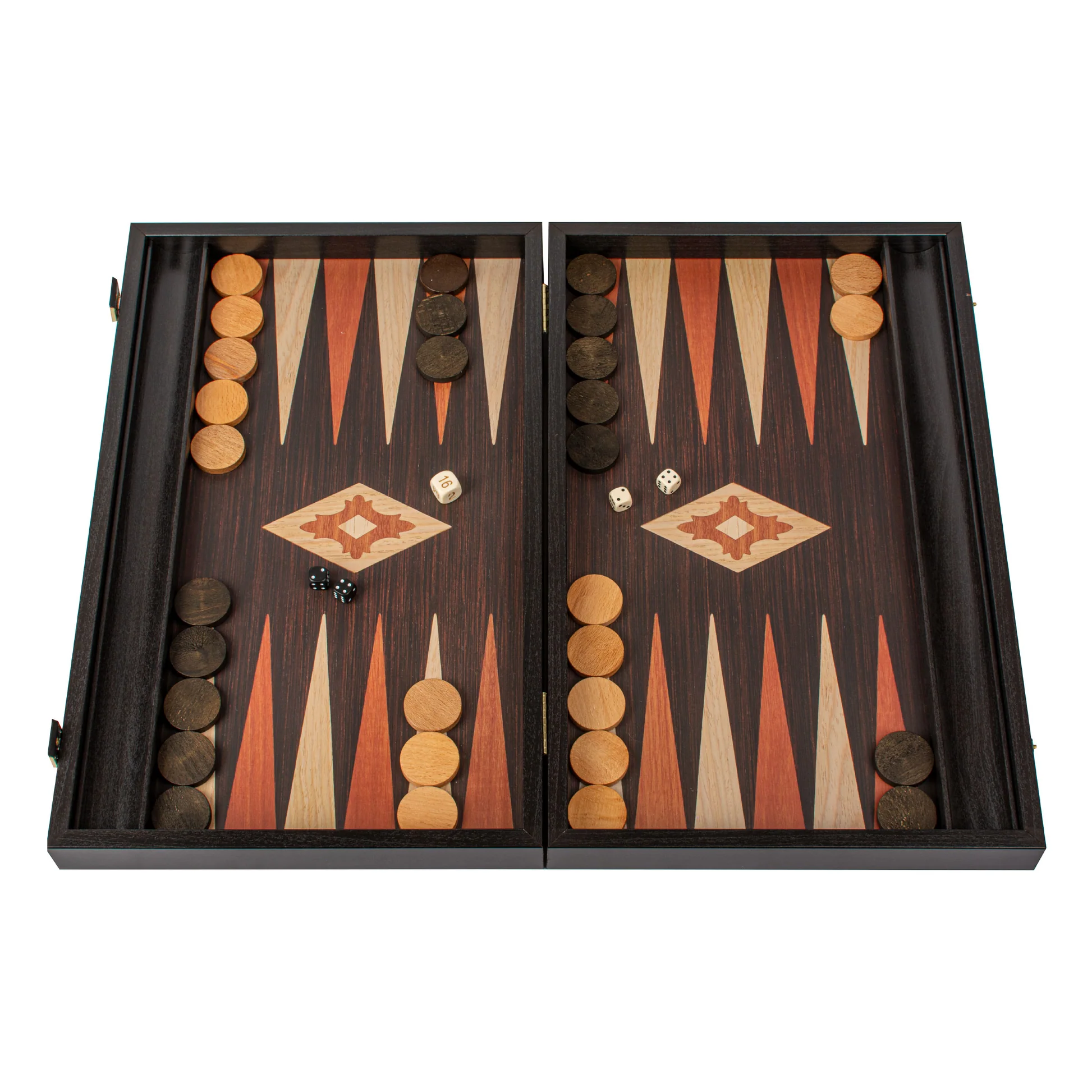 Set joc table/backgammon - aspect lemn wenge, Large [7]