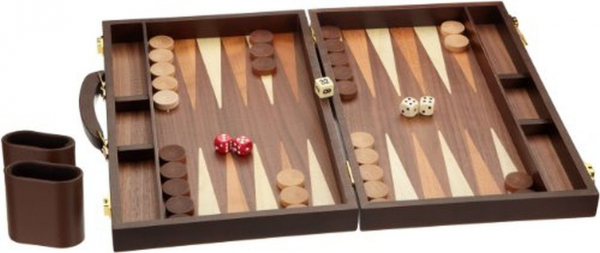 Set joc table   backgammon - frasin - 38x48 cm - Desigilat