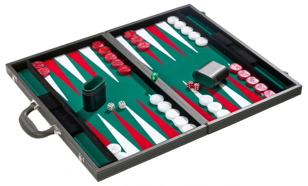 Set joc table Backgammon in stil Casino - Mare - 53x64 cm - Desigilat