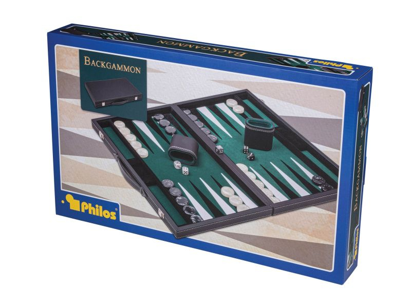 Set joc table/Backgammon in stil Casino Mediu - 45x57 cm - Verde, New edition [5]