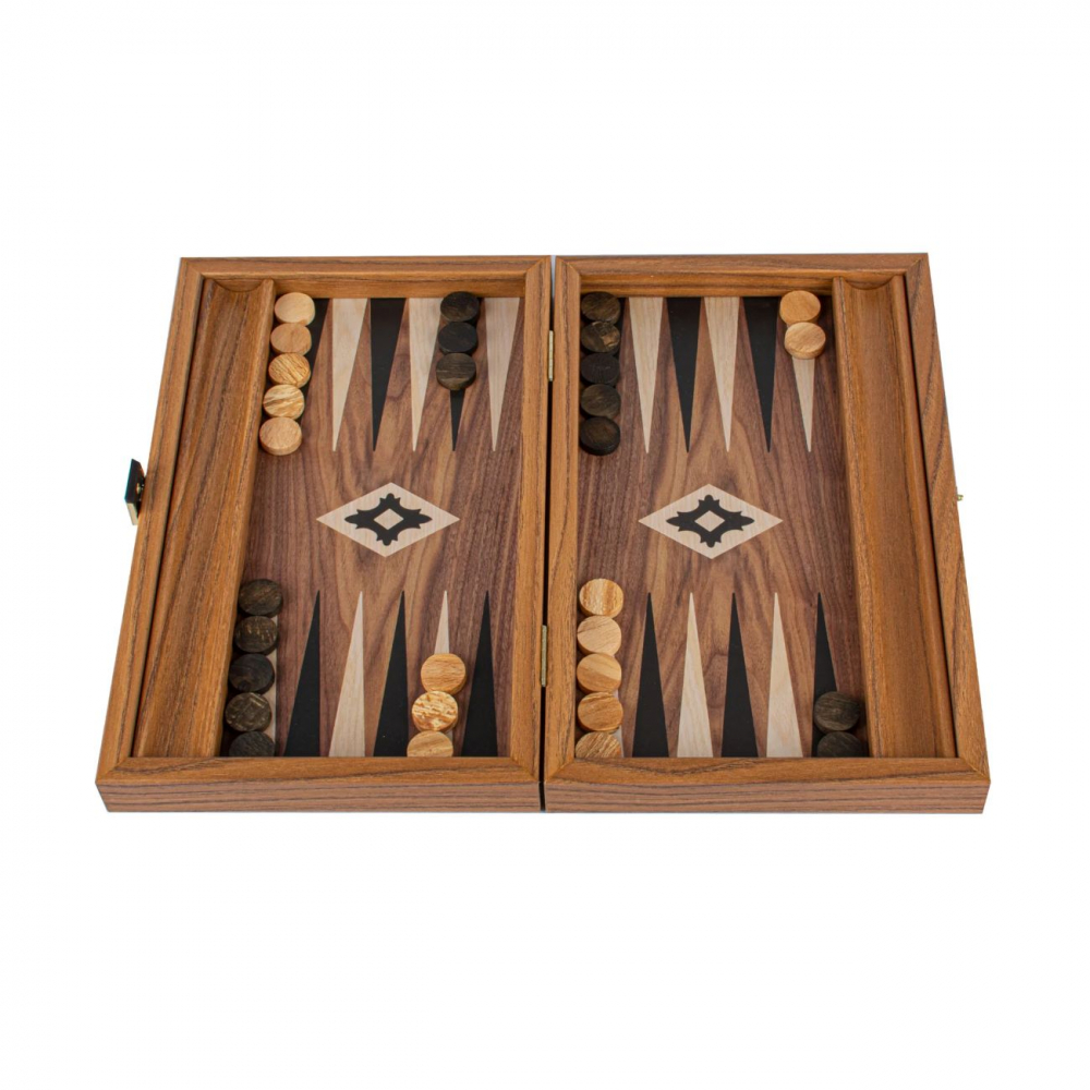 Set joc table/backgammon lemn cu aspect de nuc – 30 x 20 cm [2]
