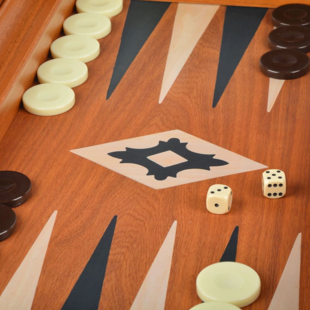 Set joc table/backgammon lemn cu aspect de Mahon – 47 x 60 cm [3]