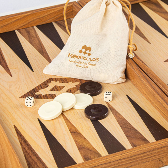 Set joc table/backgammon lemn cu aspect de stejar – 38x23 cm [2]