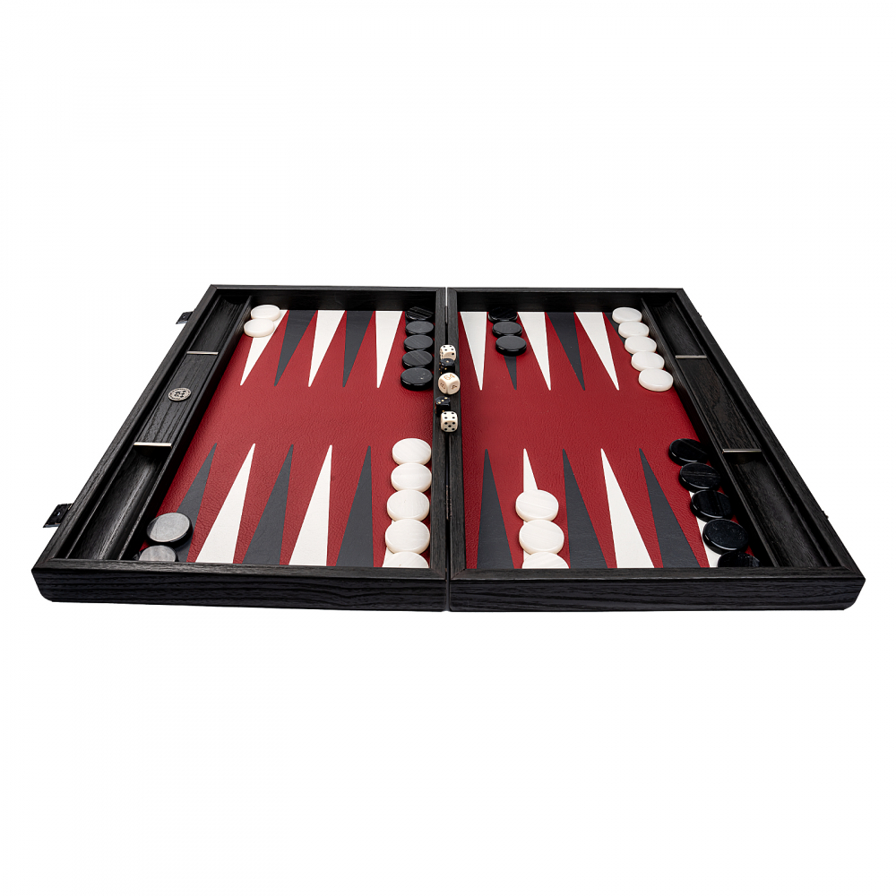 Set joc table / backgammon piele model Burgundy Red 48 X 60 CM [3]