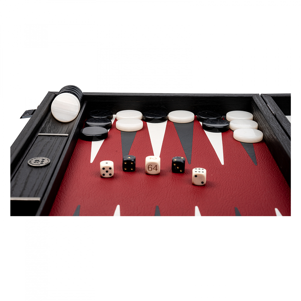 Set joc table / backgammon piele model Burgundy Red 48 X 60 CM [4]