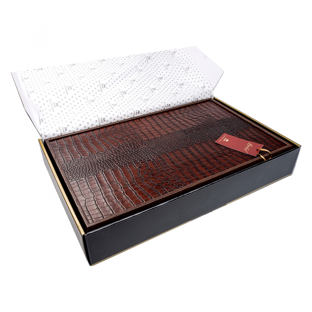 Set joc table backgammon piele model Crocodil - 48 x 60 [3]