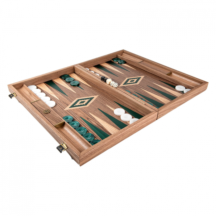 Set joc table / backgammon Walnut cu insertii verzi [2]