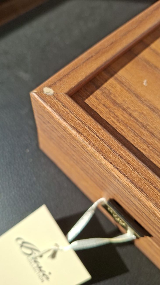 Set joc table/backgammon Walnut with Black &Oak points  48 x 50 cm - IMPERFECT [3]