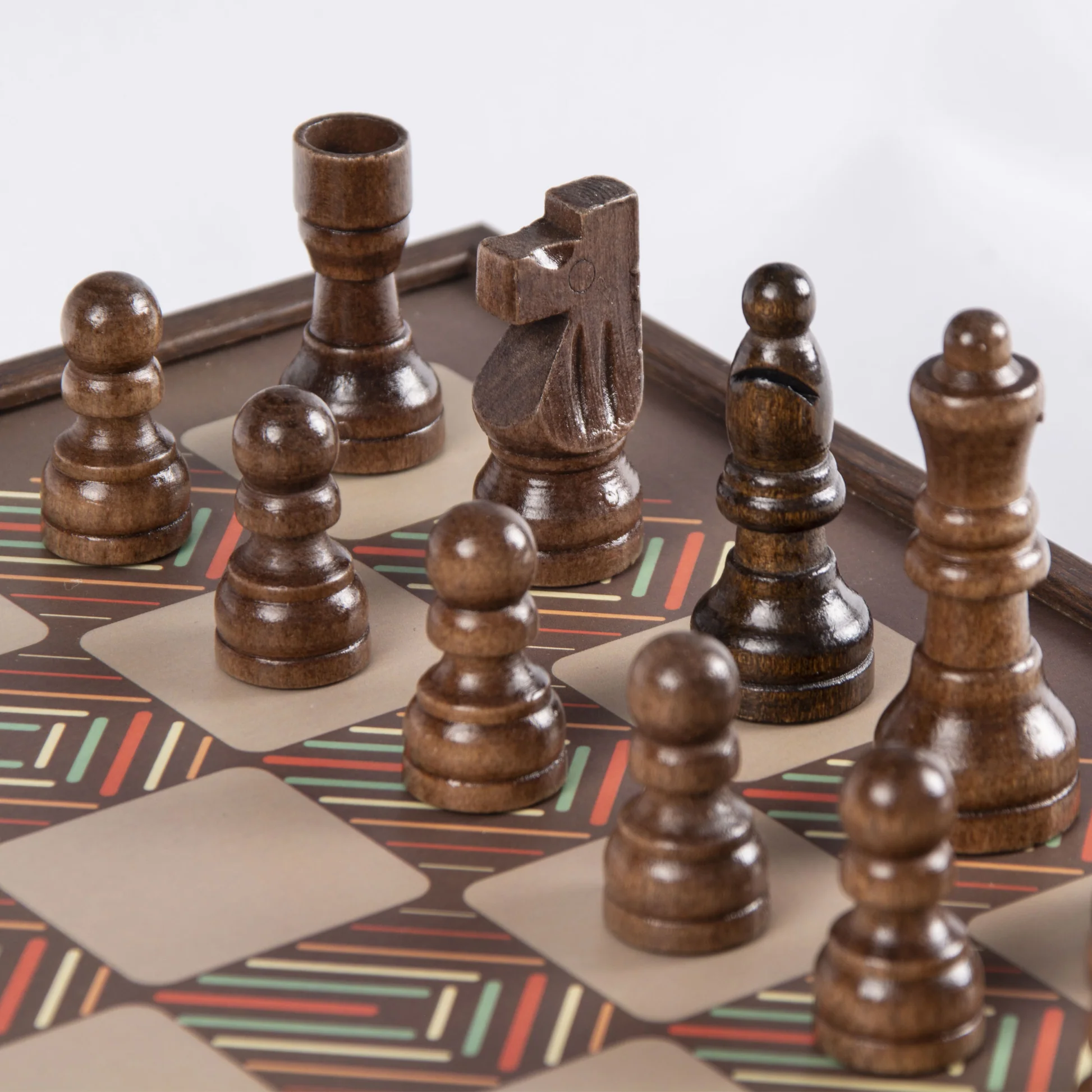 Set  Manopoulos (4 în 1) Șah, Table, Ludo & Snakes 34 x 34 cm - 4 CULORI [13]