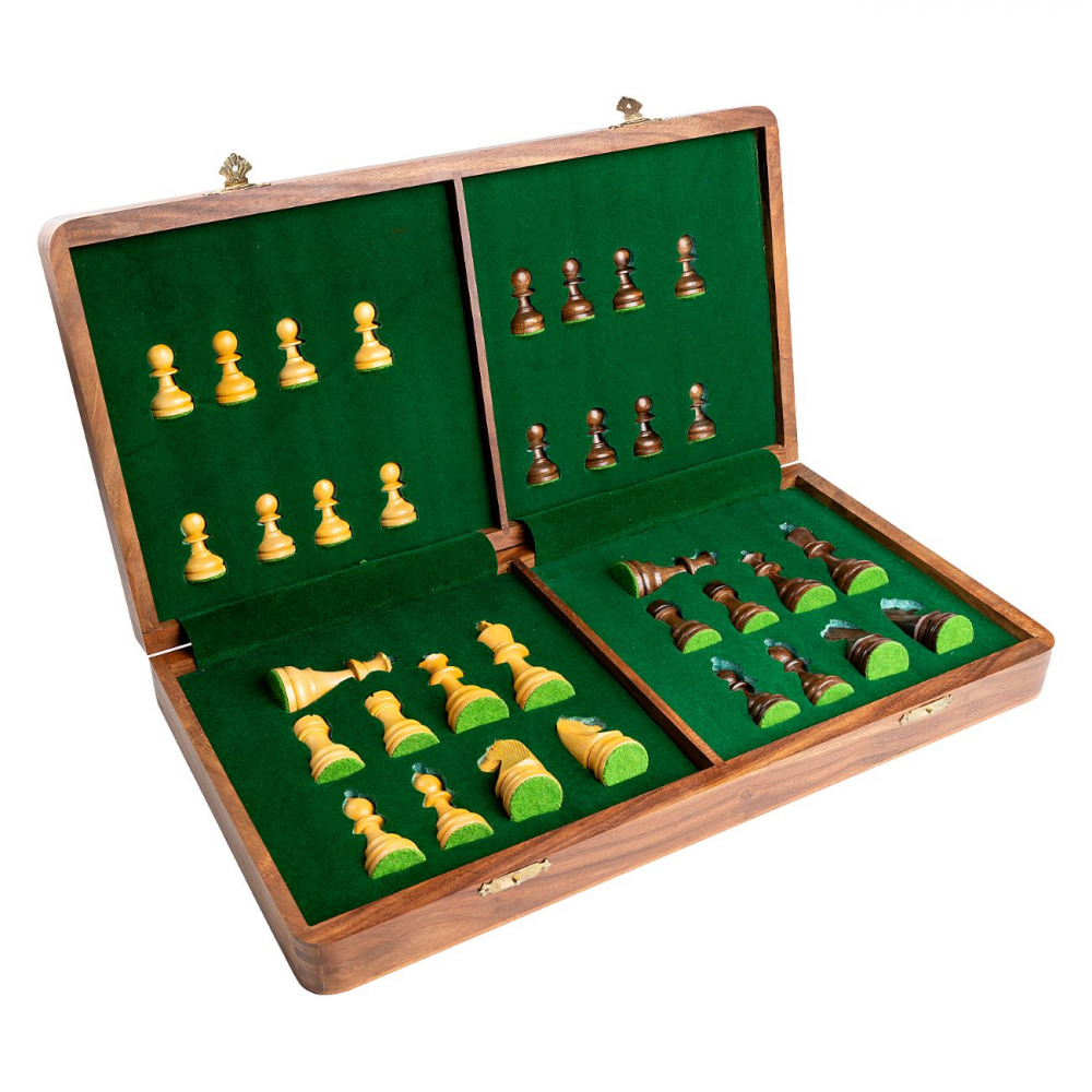 Set piese si cutie cu tabla de sah - Tournament cu regine suplimentare [3]