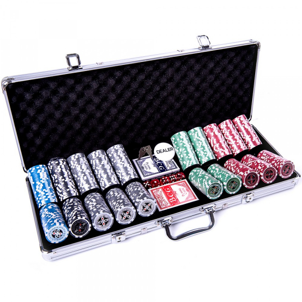 Set poker cu 500 chips-uri ABS 11,5g model ULTIMATE si servieta din aluminiu [2]