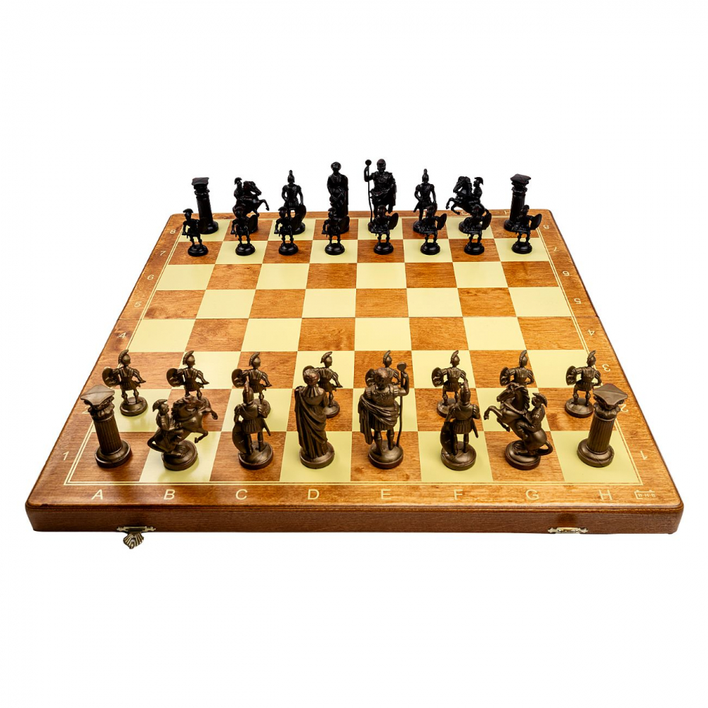 Set sah BHB 6 cu piese plastic Roma Antica -