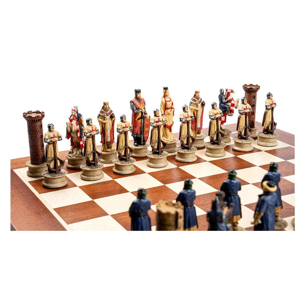 Set sah cu piese tematice Cruciatii si tabla de mahon [6]