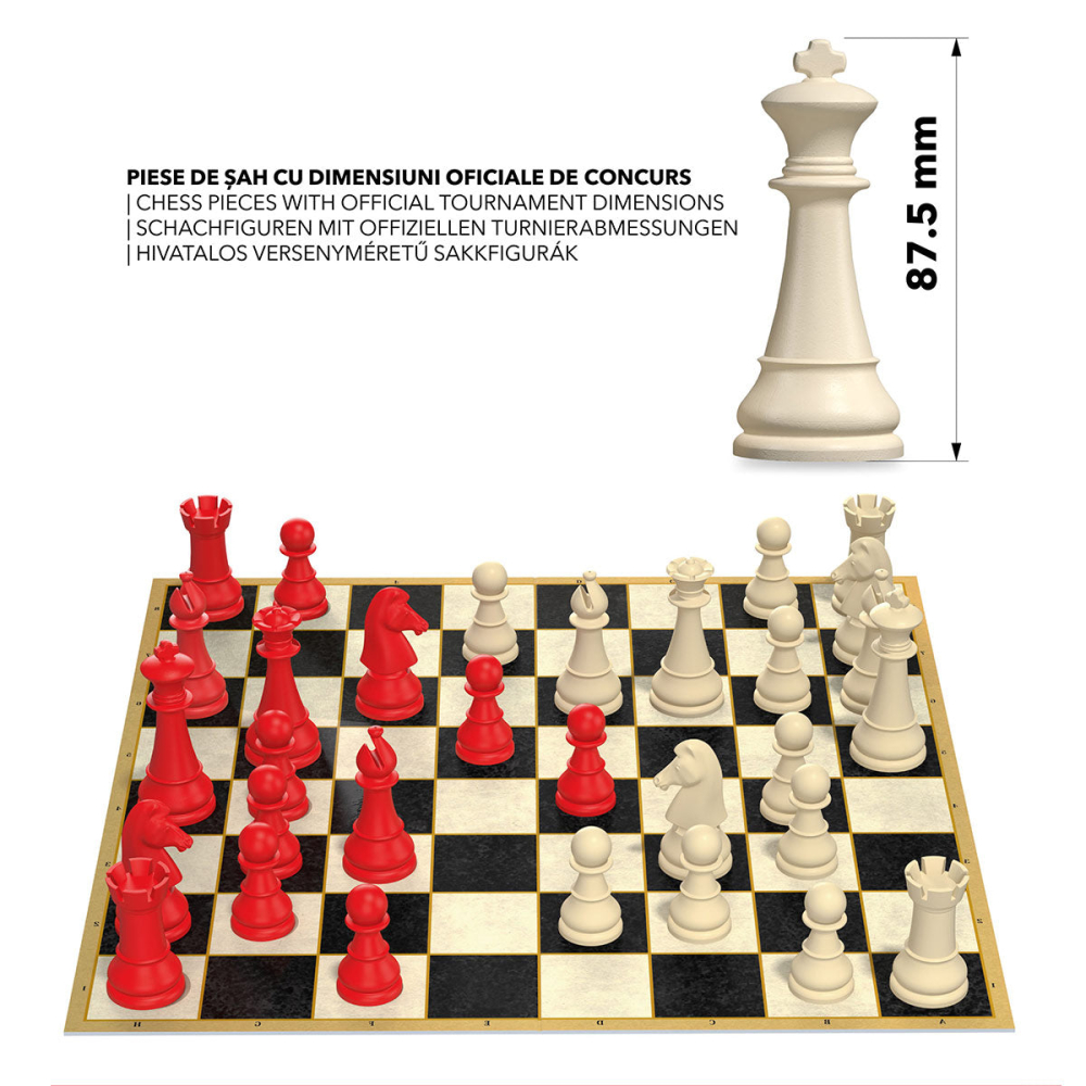 Set Sah Modern Line Rosu – Rege 8,75 cm [2]