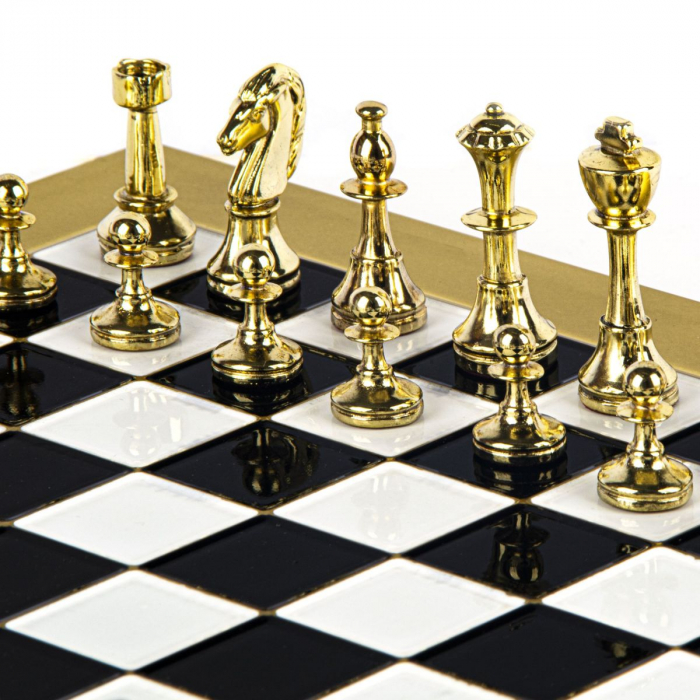 Set Sah si piese din metal Staunton - 36x36 cm [3]