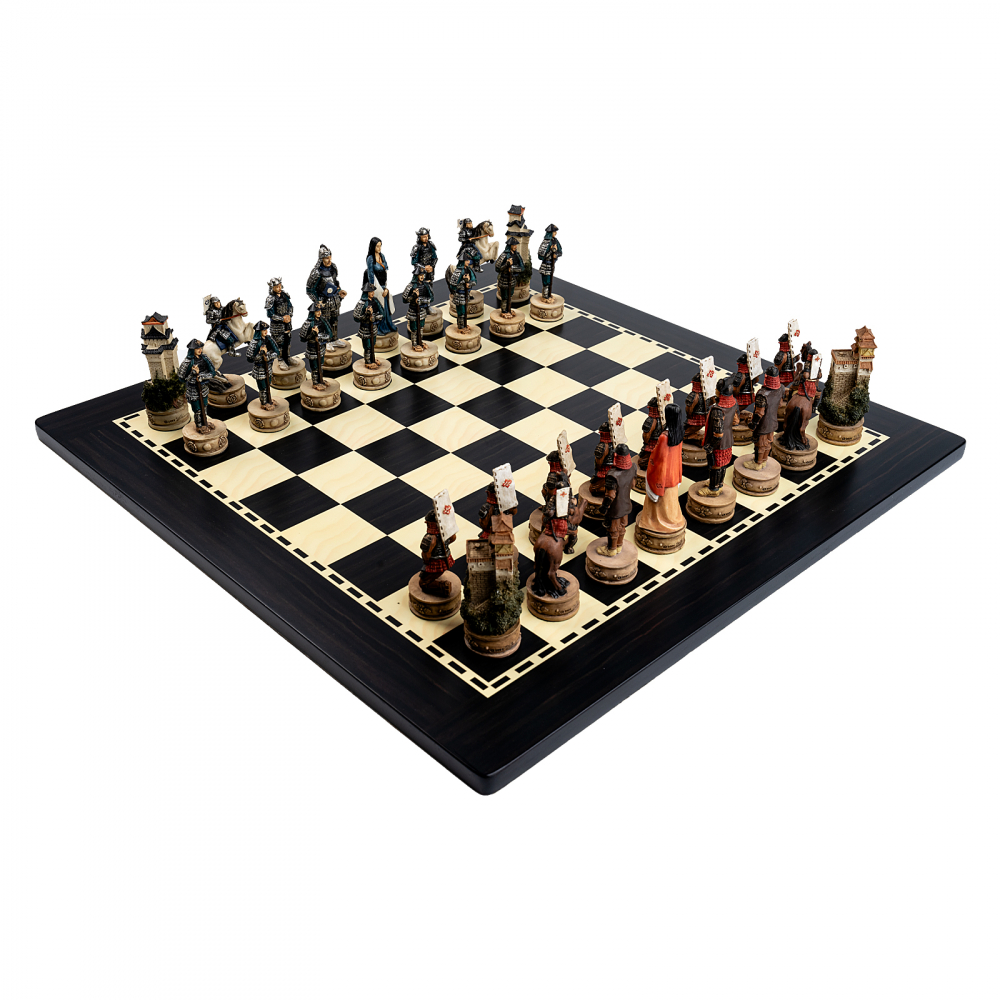 Set sah tematic Samurai cu tabla cu efect de abanos [5]