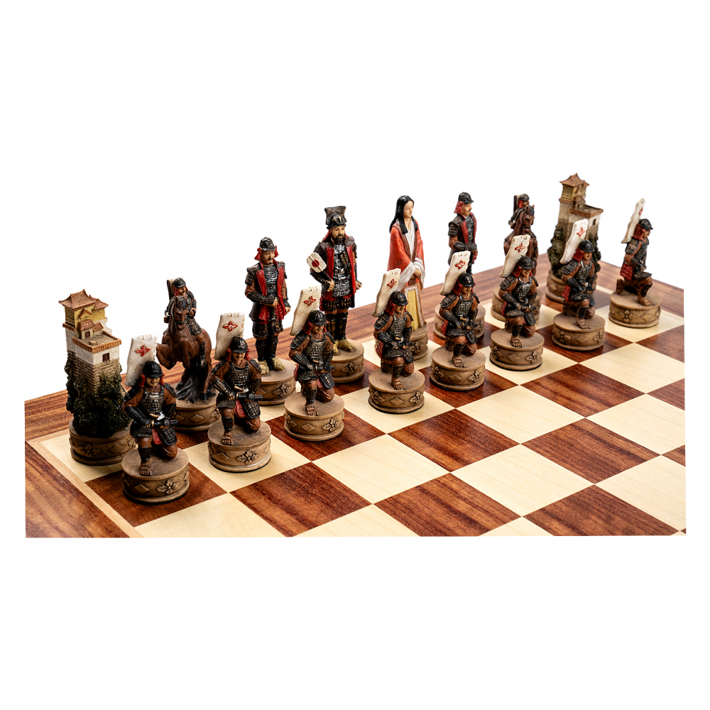 Set sah tematic Samurai cu tabla padauk [2]