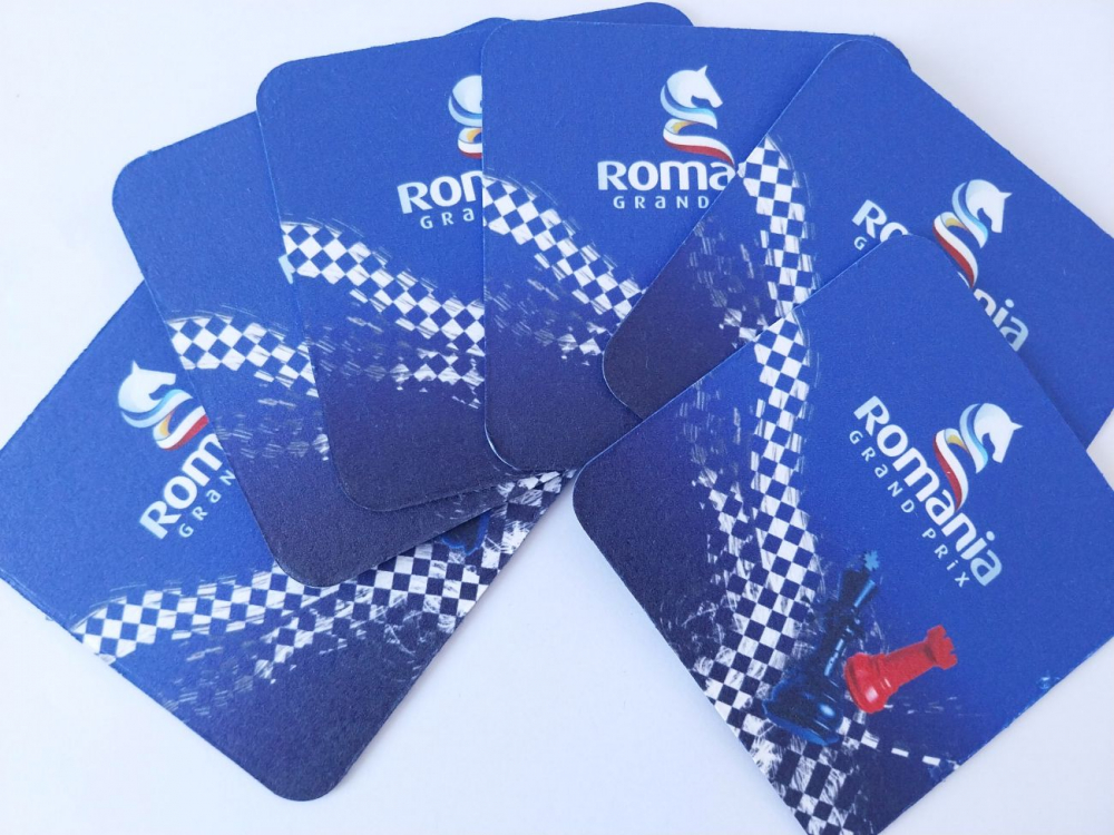 Suport pahare (Coaster) personalizat Romania Grand Prix - set 6 bucati