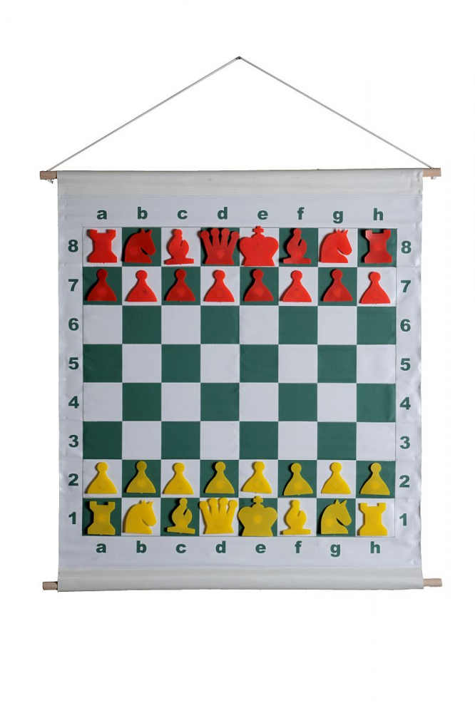 Tabla de demonstratie magnetica, rulabila, piese galben/rosu [2]