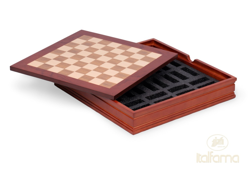 Tabla de sah cu cutie din lemn de nuc, 37 x 37 cm, patrat 40mm [2]