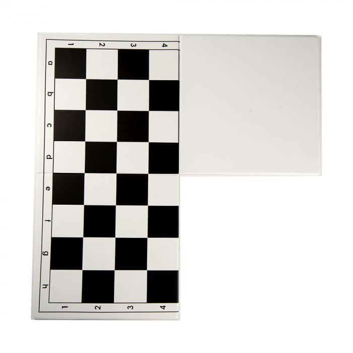 Tabla de sah din PVC - 57 mm pliabila in 4 negru [2]