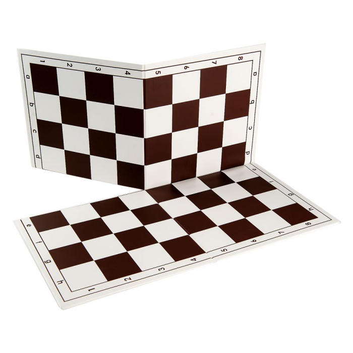 Tabla de sah din PVC - 57 mm pliabila in 4, Maro [2]