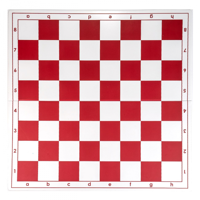 Tabla de sah pliabila PVC 51x51cm, patrat 57mm - Red [3]