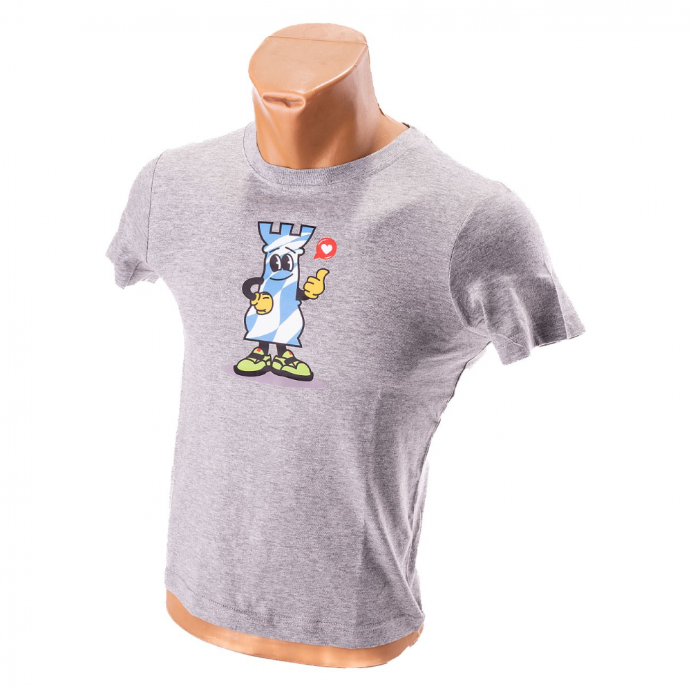 Tricou gri cu model Sah - Turn [2]
