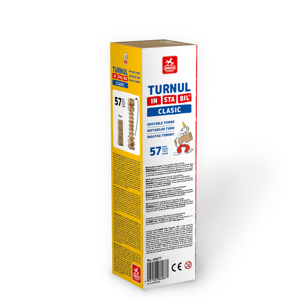 Turnul Instabil Clasic – Joc de indemanare din lemn [4]