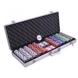 Seturi poker cu jetoane din ABS - Set poker cu 500 chips-uri model DICE si servieta din aluminiu