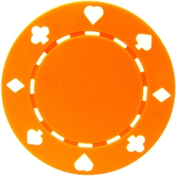 Jetoane neincriptionate - Jeton poker Suit 11.5g - Culoare Portocaliu