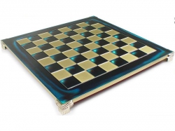 Promotii - Tabla sah metal - Alama-Albastru - 44cm - Imperfecta