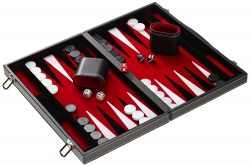Set joc table/Backgammon in stil Casino - Compact- 38x47 cm - Rosu [0]