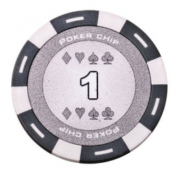 Jeton Poker Chip 11.5g - Culoare Gri - inscriptionat (1) [1]
