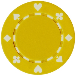 Jetoane neincriptionate - Jeton poker Suit 11.5g - Culoare Galben