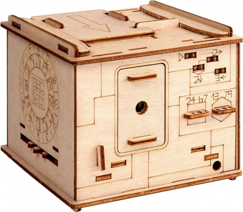 Jocuri educative - ESC WELT -Space Box - 3D Puzzle cu compartiment SECRET - Joc de gândire pentru adulți și adolescenți - Lemn ecologic - 