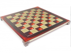 Tabla De Sah Din Metal - Tabla sah metal - Alama-Rosu - 28cm