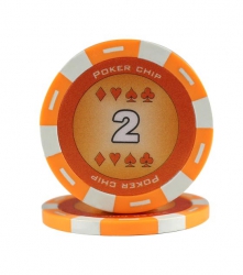 Model Poker Chip - Jeton Poker Chip 11.5g - Culoare Portocaliu - inscriptionat (2)
