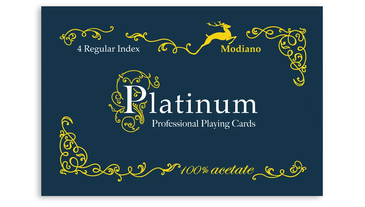 Carti De Joc - Set 2 Pachete Cărți de joc Platinum 4 -acetat PVC - Modiano