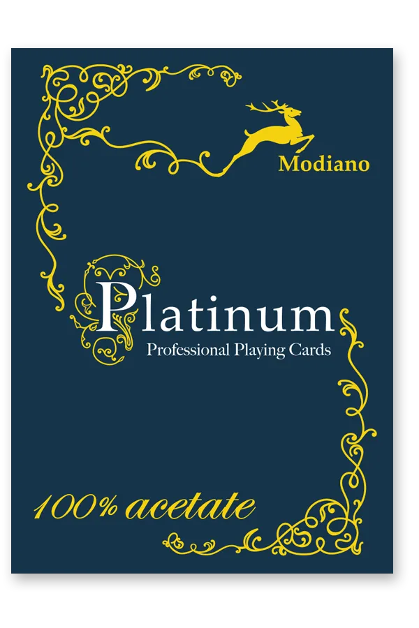 Carti De Joc - Cărți de joc PLATINUM JUMBO 2 index din acetat PVC - Albastru / Roșu -Modiano