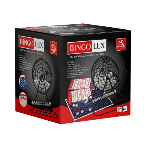 Jocuri de familie - Bingo Lux cu cusca metalica – joc de noroc pentru familie