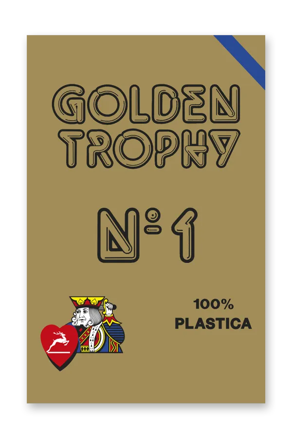 Carti De Joc - Cărți de joc BRIDGE Golden Trophy - 100% Plastic - Albastru / Roșu